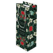 Venus Flytrap Gothic Botanical Personalisiert Geschenktüte Für Weinflaschen (Vorderseite Schrägansicht)