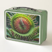 Venus Flytrap Grün und Rot Metall Brotdose (Rückseite)