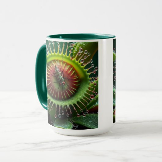 Venus Flytrap Grün und Rot Tasse (Vorderseite Links)