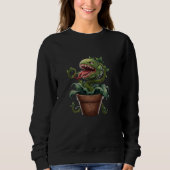 Venus Flytrap Monster Potted Predator Design Sweatshirt (Vorderseite)