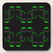 Venus Flytrap Muster Hard Plastic Untersetzer (Vorderseite)