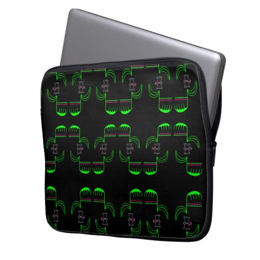 Venus Flytrap Muster Laptop Sleeve (Vorderseite Links)