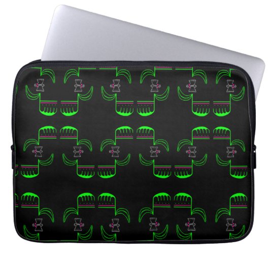 Venus Flytrap Muster Laptop Sleeve (Vorderseite)