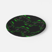 Venus Flytrap Muster Party Papierplatte Pappteller (Schrägansicht)