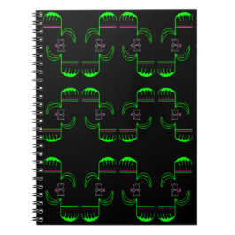 Venus Flytrap Muster Spiral Foto Notebook Notizblock