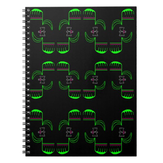 Venus Flytrap Muster Spiral Foto Notebook Notizblock (Vorderseite)
