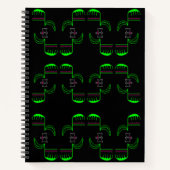 Venus Flytrap Muster Spiral Notebook Notizblock (Vorderseite)