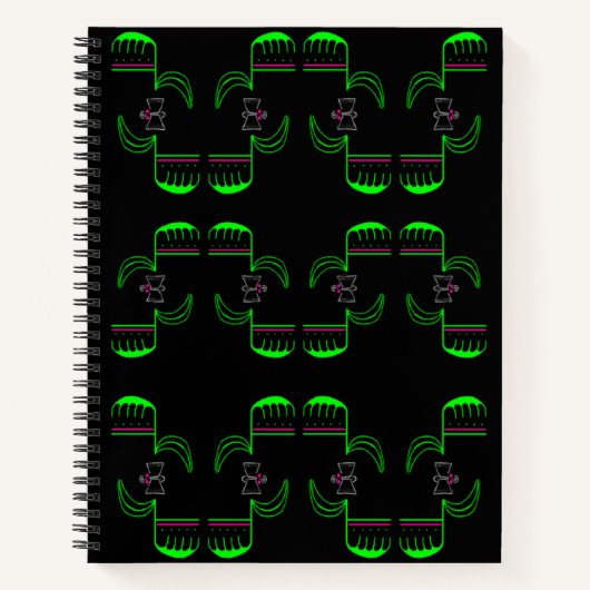 Venus Flytrap Muster Spiral Notebook Notizblock (Vorderseite)