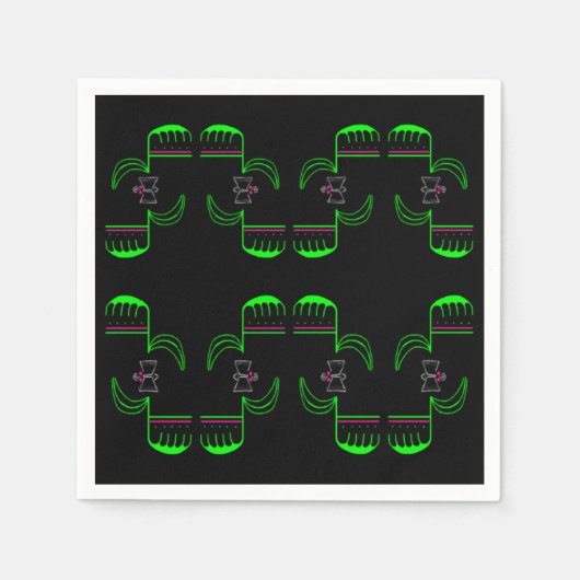 Venus Flytrap Musterpapier Napkin Serviette (Vorderseite)