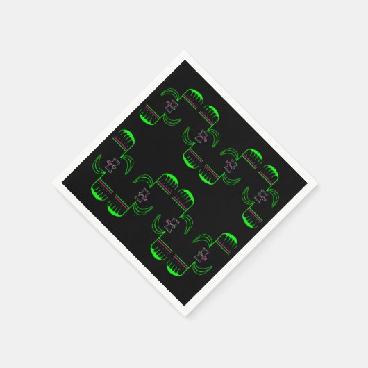 Venus Flytrap Musterpapier Napkin Serviette (Ecke)