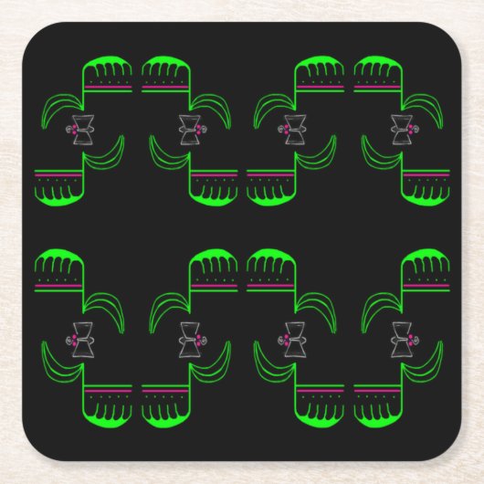 Venus Flytrap Musterpapier Untersetzer (Vorderseite)