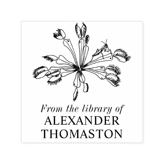 Venus Flytrap Pflanze Mantis Bibliotheksname Permastempel (Design)