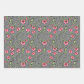 Venus Flytrap Pflanze und zitternde Fliegen auf Gr Geschenkpapier Set (Vorderseite)