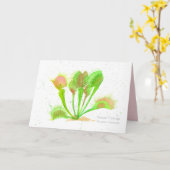 Venus Flytrap Pflanze Wasserfarben Illustration Bl Karte (Gelbe Blume)
