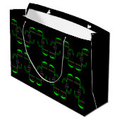 Venus Flytrap Quirky, ungewöhnliche Geschenktasche Große Geschenktüte (Rückseite Schrägansicht)
