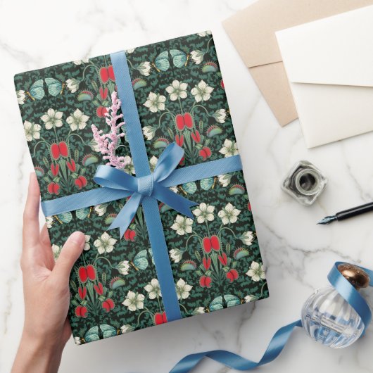 Venus Flytrap und Blue Butterfly Geschenkpapier (Schenken)