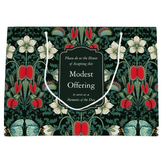 Venus Flytrap Viktorianisch Gothic Personalisiert Große Geschenktüte (Vorderseite)