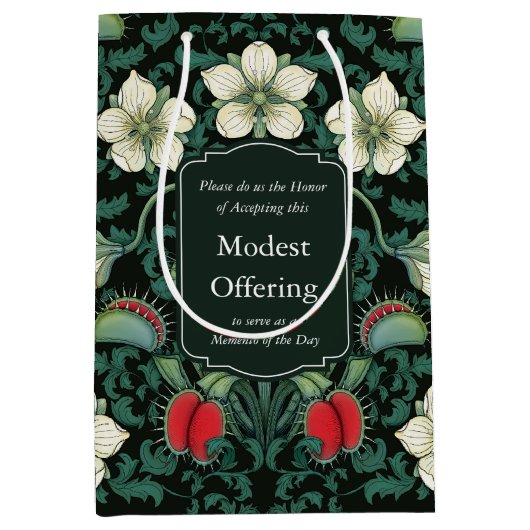 Venus Flytrap Viktorianisch Gothic Personalisiert Mittlere Geschenktüte (Vorderseite)