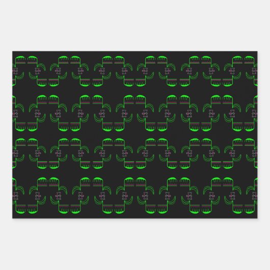 Venus Flytrap Wrapping Paper Set Geschenkpapier Set (Vorderseite 2)