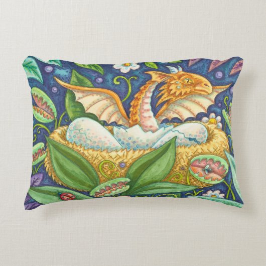 Venus Flytraps und Hatching Dragon ACCENT PILLOW Zierkissen (Vorderseite)