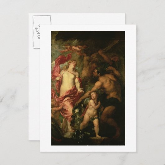 Venus frage Vulkan für die Rüstung von Aeneas (Öl Postkarte (Vorne/Hinten)