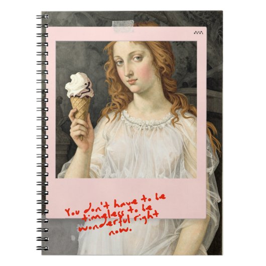Venus + Ice Cream Sandro Botticelli Notebook Notizblock (Vorderseite)