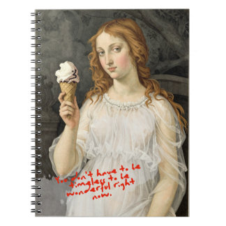 Venus + Icecream Sandro Botticelli Notebook Notizblock