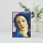 Venus in blau postkarte (Stehend Vorderseite)