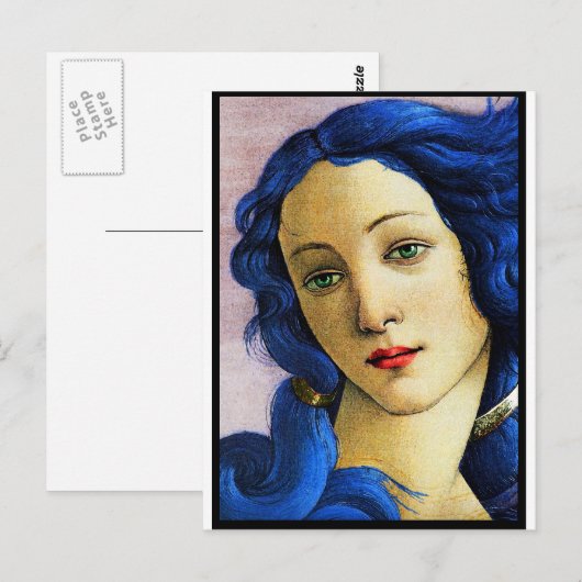 Venus in blau postkarte (Vorne/Hinten)