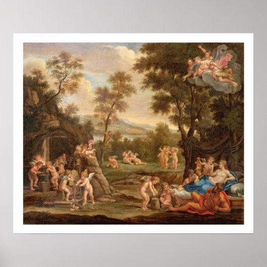 Venus in vulkanischer Schmiede, 18. Jahrhundert Poster (Vorne)