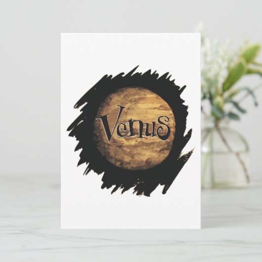 Venus Ink Drawing Einladung (Stehend Vorderseite)