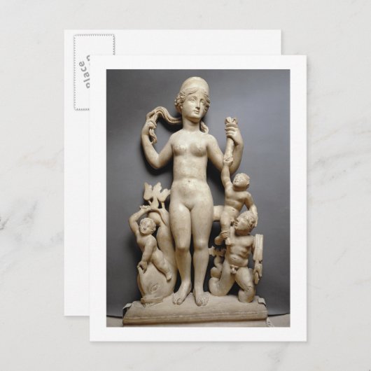 Venus mit Putti, Triton und Delphin, römisch, 4 Postkarte (Vorne/Hinten)