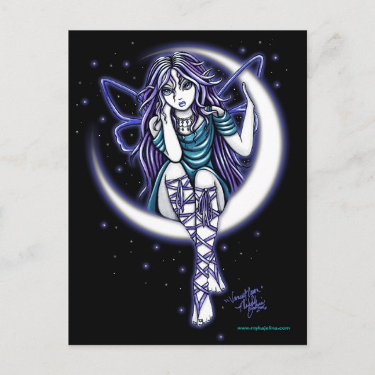 Venus Moon Celestial Fairy Fantasy Postcard Postkarte (Vorderseite)