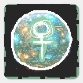 Venus Night Quadratischer Aufkleber