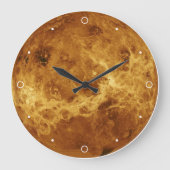 Venus Planet Solar System Libra Liebe Orange Große Wanduhr (Vorderseite)