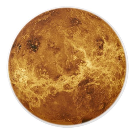 Venus Planet Solar System Libra Liebe Orange Keramikknauf (Vorderseite)