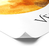 Venus Planet Watercolor Poster (Ecke)