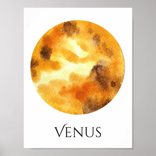 Venus Planet Watercolor Poster (Vorne)