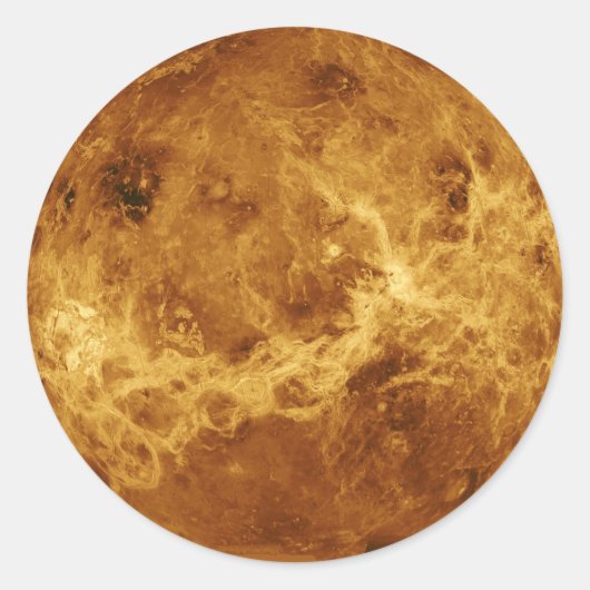 Venus Radar Karte Runder Aufkleber (Vorderseite)