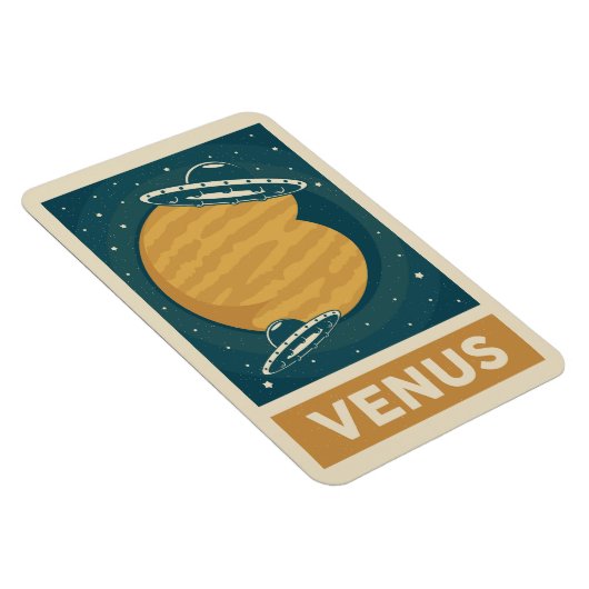 Venus Retro Galaxy UFO Magnet (Rechte Seite)