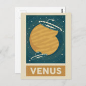 Venus Retro Galaxy UFO Postkarte (Vorne/Hinten)