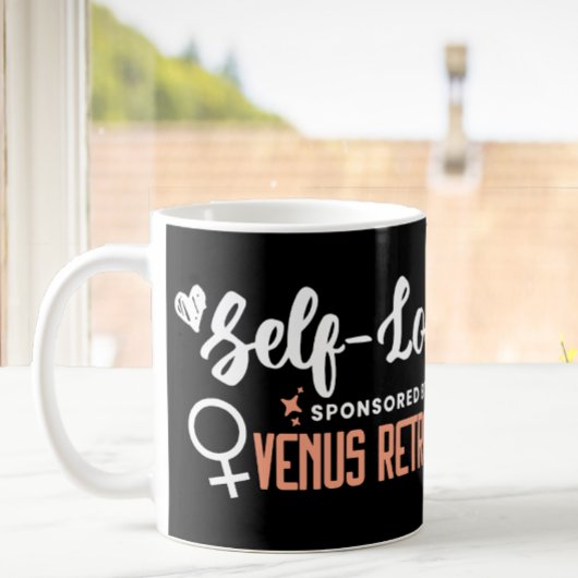 Venus Retrograde Typografie Monogram Black Kaffeetasse