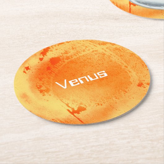 Venus Runder Pappuntersetzer (Angewinkelt)