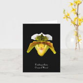 Venus Slipper Orchid Faltkarte Karte (Gelbe Blume)