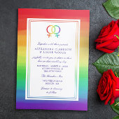 Venus-Symbole | Lesbische Hochzeit Einladung