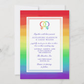 Venus-Symbole | Lesbische Hochzeit Einladung (Vorderseite)