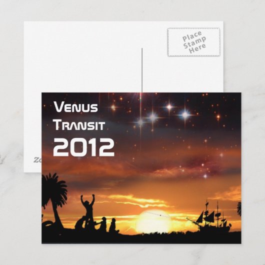 Venus Transit 2012 Postkarte (Vorne/Hinten)