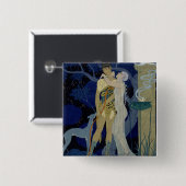 Venus und Adonis (Farbelitho) Button (Vorne & Hinten)