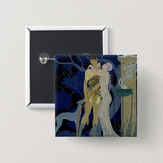 Venus und Adonis (Farbelitho) Button (Vorne & Hinten)