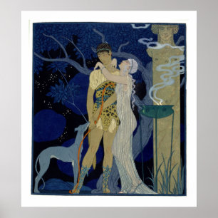 Venus und Adonis (Farblitho) Poster